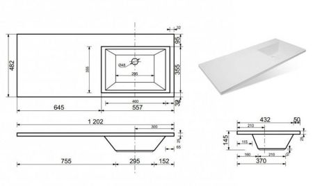 Раковина Эстет Даллас 120 R, артикул ФР-00001528