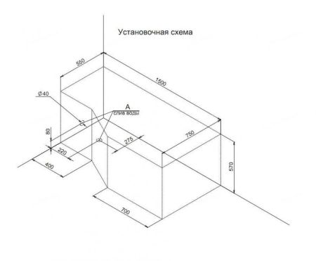 Акриловая ванна Marka One Convey 150х75 L без гидромассажа, артикул 01кон1575л