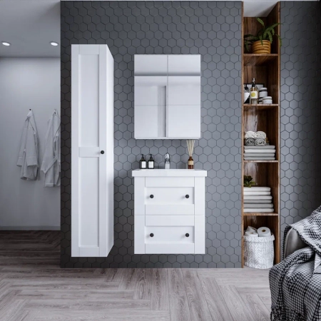 Зеркальный шкаф Бриклаер Хелена 60 см, белый, артикул 4627125416439