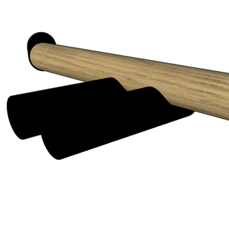 Agape Dot line Двойной держатель Т/Б, цвет: черный, артикул ADTL0453N