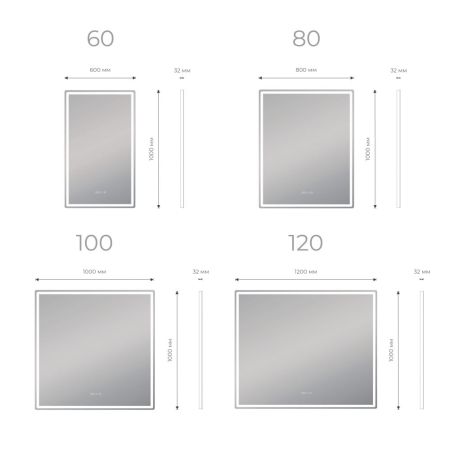 Зеркало VIGO Roberta z.ROB.100.Luxe, 100 см, артикул z.ROB.100.Luxe