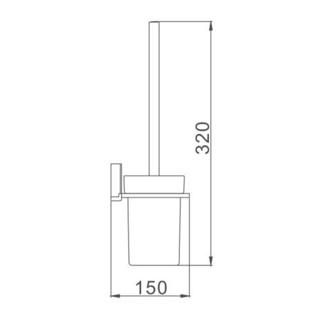 Ершик Haiba HB8810, хром