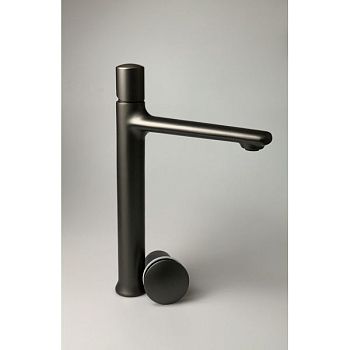 Daniel Fusion, высокий однорычажный смеситель для раковины (излив 18,5 см), с донным клапаном click-clack, цвет графит