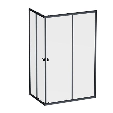 W87G-403-12080-BT Sunny душ огражд прямоугольн, раздвижн двери 120x80 черный,стекло прозрачн, артикул W87G-403-12080-BT