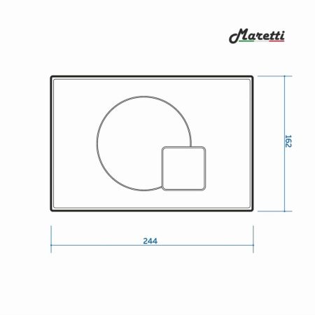 Клавиша смыва Maretti Elio AC12EL-560, черный, артикул AC12EL-560