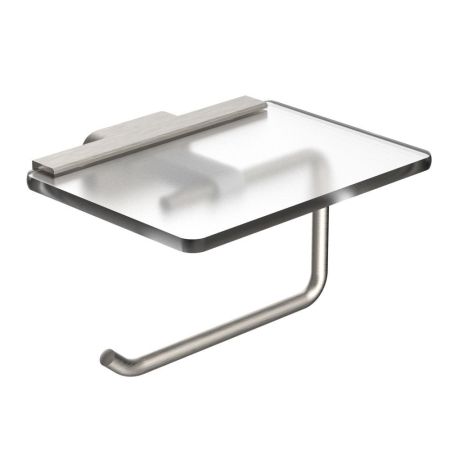 Держатель для туалетной бумаги с полкой WONZON & WOGHAND GRAFFITY, Брашированный никель (WW-9326-BN), артикул WW-9326-BN