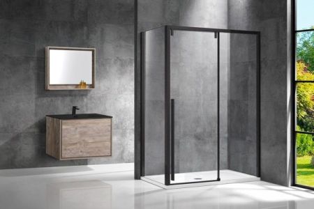 Душевые уголки Vincea Душевой уголок Lugano VSR-1L9012CLB-1, 1200*900, черный, стекло прозрачное, , шт, артикул VSR-1L9012CLB-1