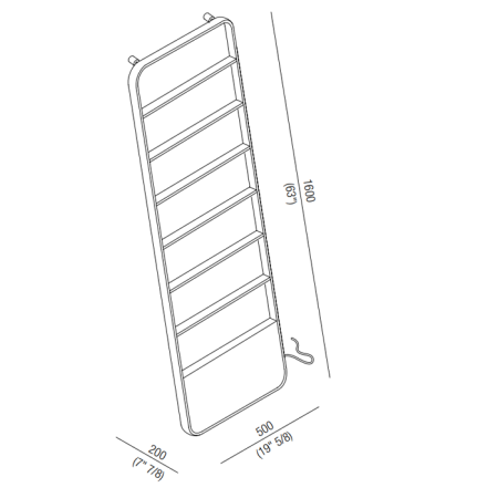 Agape Memory Полотенцесушитель электрический, цвет: черный