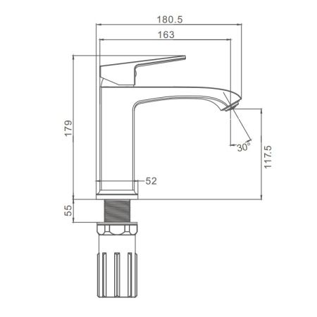 Смеситель для раковины Prohanss P60.10.06, черный