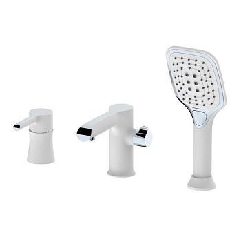 Смеситель на борт ванны Haiba HB80805-8, белый