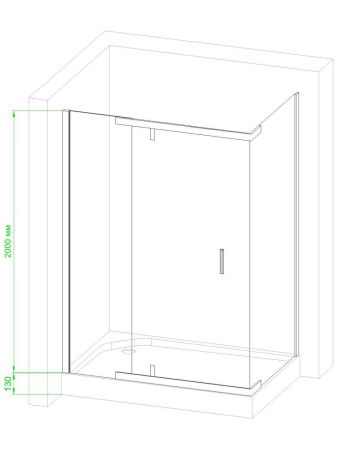 Душевой угол Royal Bath  RB  HPV-C-BL 80х80х213 (матовое), артикул RB80HPV-C-BL
