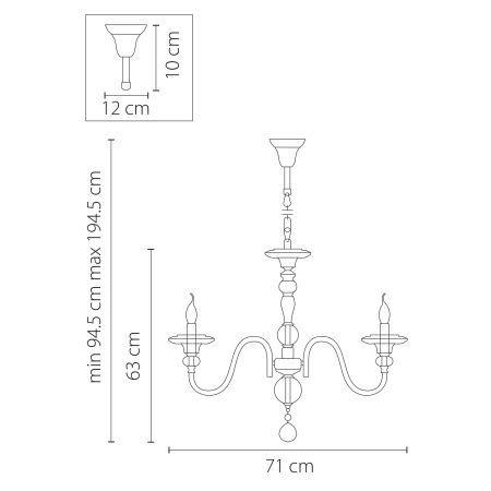 Люстра подвесная Azzurro Lightstar Premium 699104, артикул 699104
