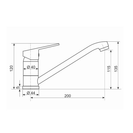 Смеситель для кухни Practik PR-01-004, черный оникс