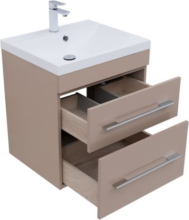Тумба под раковину Aquanet Верона 60 капучино (2 ящика), артикул 00304536