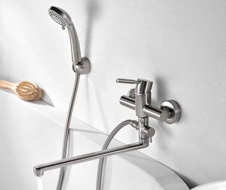 Смеситель для ванны WasserKRAFT Wern 4202L универсальный Хром матовый