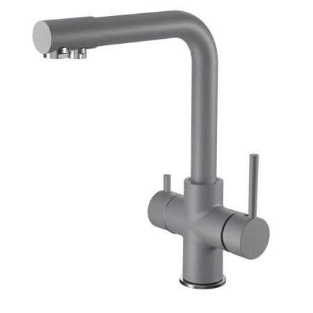 Смеситель для кухни с подключением фильтра GranFestGF-Z-5423, темно-серый