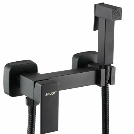 Гигиенический душ со смесителем Savol S-FXQ005H, черный, артикул S-FXQ005H