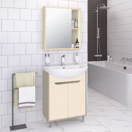 Зеркальный шкаф Runo Эко 60 КАКАО (00-00004678), артикул 00-00004678