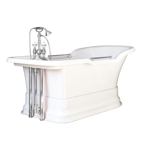 IMPERO PODIUM Ванна 180x87хH76 см. бел, подиум бел, слив/перелив хром, артикул 25812