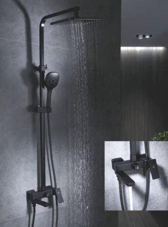 Душевая система Rose R2836H, черный