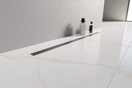 Душевой трап NEW TRENDY GUNMETAL BRUSHED 80 см OL-0093 (оружейная сталь)