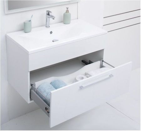 Тумба под раковину De Aqua Кубика 90 белый Тумба под раковину De Aqua Кубика 90 белый