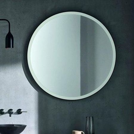 Agape Memory Круглое зеркало c рамкой, и внутренней LED подсветкой, цвет: белый