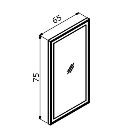 Зеркало ORKA Lisbon TR3001 65x75 c LED подсветкой, черный матовый, артикул 4000118