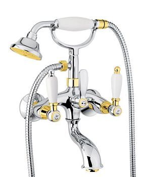 Смеситель для ванны Fiore COLONIALE 02CO0600, хром/золото