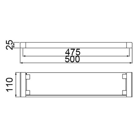 Полка в ванную стеклянная Timo Selene 17072/17 золото матовое, артикул 17072/17