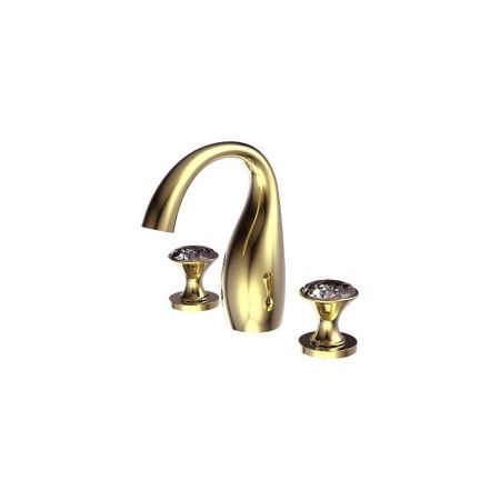 Смеситель для раковины на 3 отверстия Bravat Swan F24287G-ENG, золото