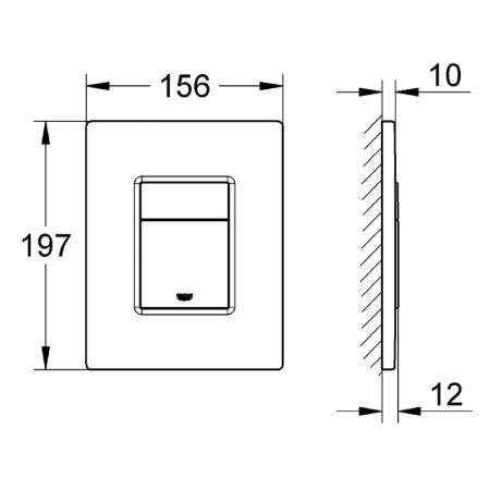 Панель смыва для унитаза GROHE Skate Cosmopolitan, темный графит матовый (38732AL0)