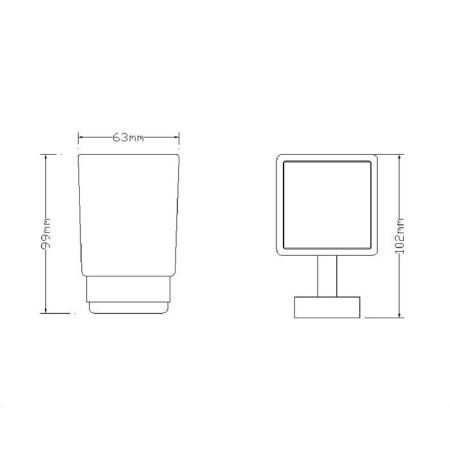Стакан подвесной OMNIRES LIFT 8158CR (хром), артикул 8158CR