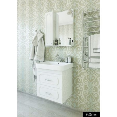 Зеркало со шкафом Sanflor Ксения 60 R Н0000000115 Белое, артикул Н0000000115