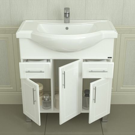 Тумба для  умыв. "Дублин-80 2 ящ" напол. (ум. Классик 80)