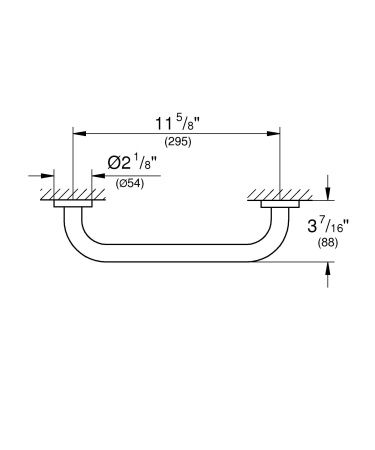 Ручка для ванной GROHE Essentials, холодный рассвет матовый (40421GN1) Ручка для ванной GROHE Essentials, холодный рассвет матовый (40421GN1)