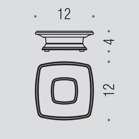 Colombo Portofino мыльница настольная, цвет: хром/матовое стекло/золото, артикул B3242.CR2-VAN