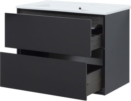 Тумба под раковину Aquanet Милан 80 черный глянец, артикул 00269303