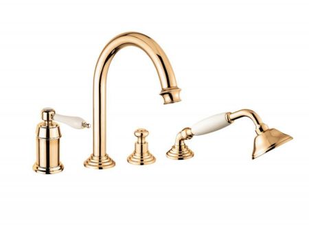 Смеситель на борт ванны с ручным  душем CEZARES APHRODITE-BVDM, артикул APHRODITE-BVDM-01-Bi