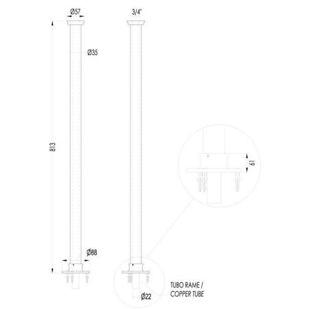 Devon Ножки напольные (пара) для монтажа смесителя для ванны, цвет: бронза, артикул MARFRGTBR
