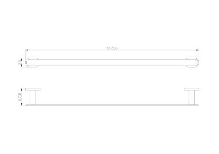 Вешалка для полотенец WONZON & WOGHAND FIRST, Хром (WW-8412), артикул WW-8412
