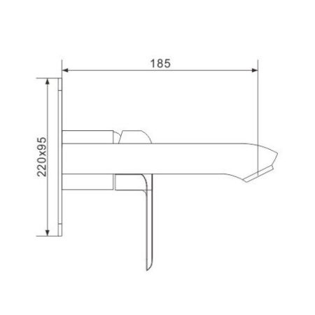 Смеситель для раковины встраиваемый Rose R21F R2141F, белый/хром, артикул R2141F