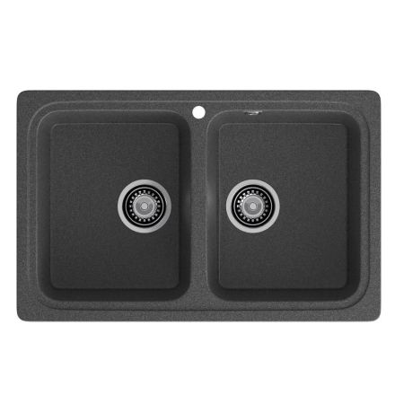 Кухонная мойка GranFest STANDART 780K, графит, артикул S-780K графит