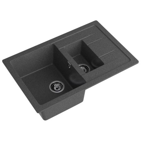 Кухонная мойка GranFest QUADRO 775KL, графит, артикул Q-775KL графит