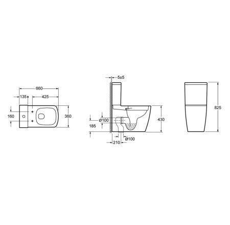 Напольный унитаз Lavinia Boho Aveo Rimless 3306010R