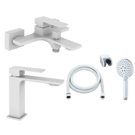 Комплект смесителей Orange Lutz M04-311w Белый, артикул M04-311w