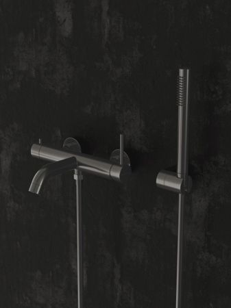 Смеситель для ванны Knotlor SS-23/GM, вороненая сталь, артикул SS-23/GM