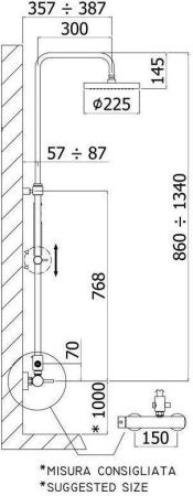 Душевая стойка Paffoni Mini Master ZCOL600CR, артикул ZCOL600CR