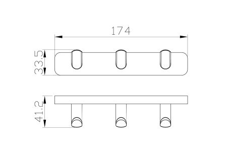 Вешалка с 3 крючками для ванной WONZON & WOGHAND, Темный графит (WW-9335), артикул WW-9335