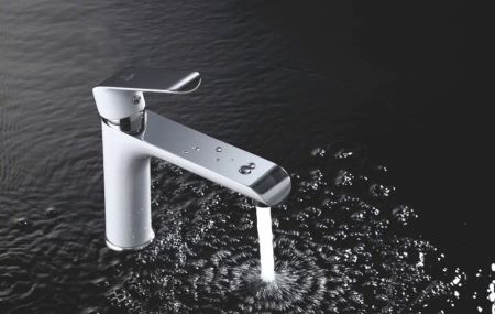 Смеситель для раковины Rose R21F R2101F-1, белый/хром, артикул R2101F-1